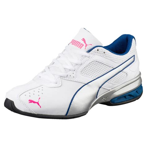 women's white puma running shoes.